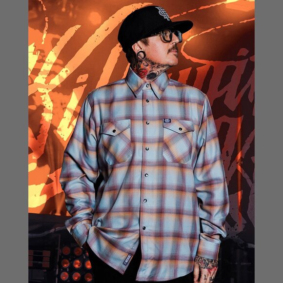 DIXXON FLANNEL x KILLSWITCH ENGAGE Flannel Shirt Collab - Men's Large - Picture 2 of 10